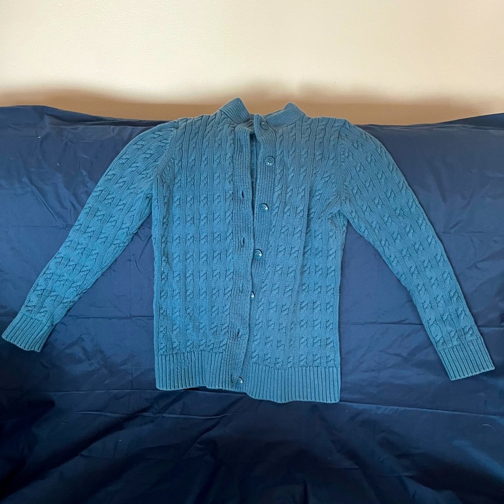 L.L. bean Women’s knit cardigan, light blue, xs regular fit